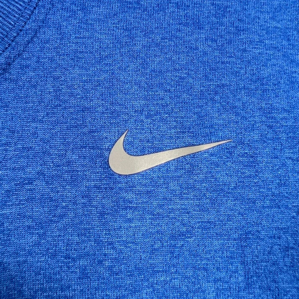 Nike Shirt Womens Medium Blue Long Sleeve Workout Gym Run Lift Activewear